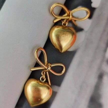 Bow Heart Earrings